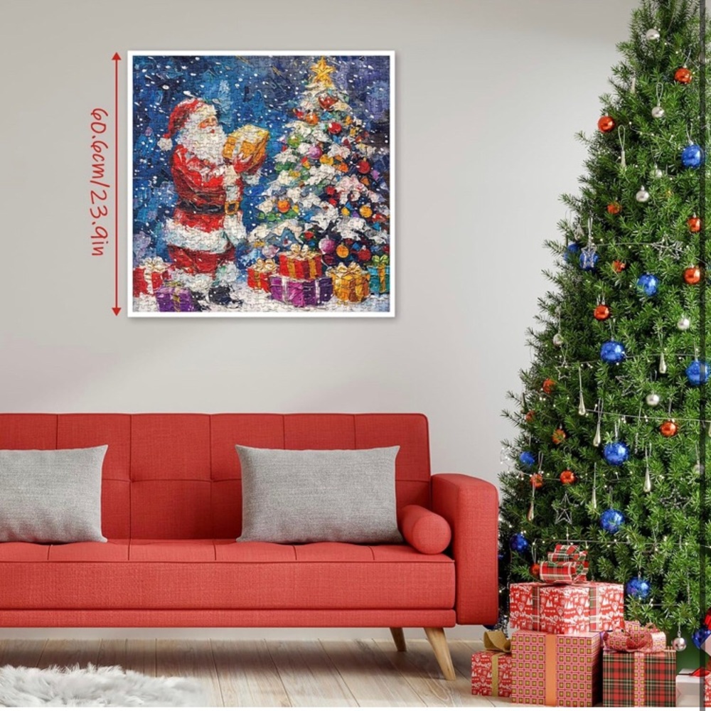 Colorful Christmas Jigsaw Puzzle 1000 Pieces
Holiday Art Santa Claus Painting - Picture 8 of 11